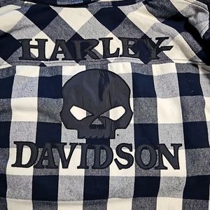 Harley davidson willie g quilted thick flannel riding jackey